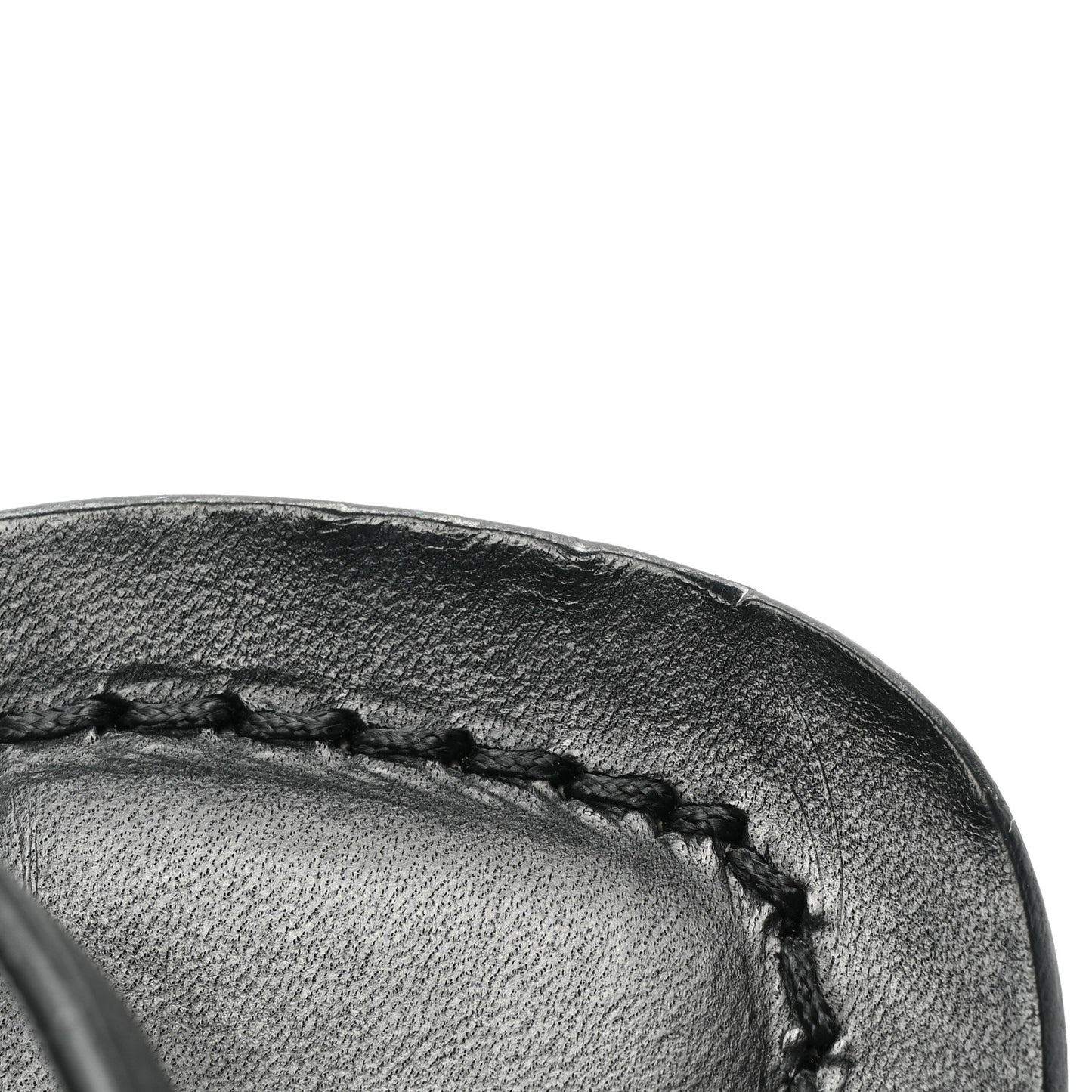 Calfskin Nu Pieds Sandals 38 Black