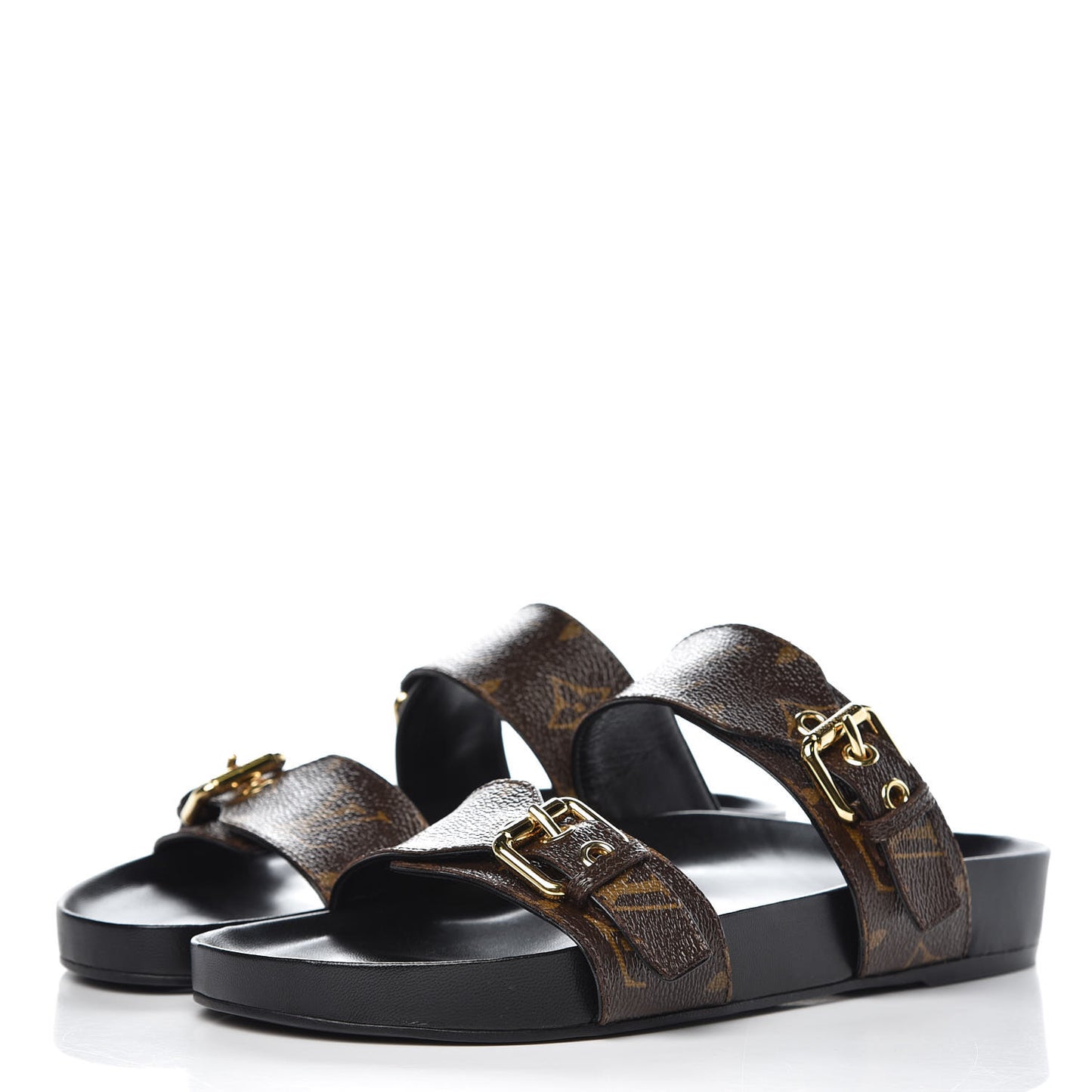 Monogram Bom Dia Mule Sandals 37 Black