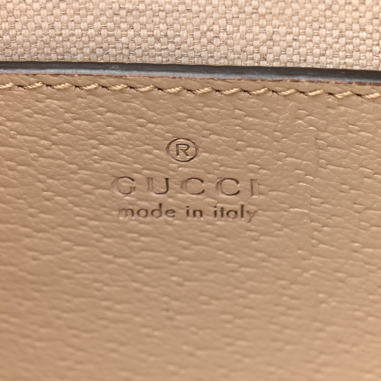 Gucci GG Supreme Monogram Textured Dollar Calfskin Web Ophidia Mini Top Handle Bag Beige Mystic White Oatmeal 6 of 10