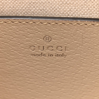 Gucci GG Supreme Monogram Textured Dollar Calfskin Web Ophidia Mini Top Handle Bag Beige Mystic White Oatmeal 6 of 10