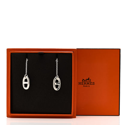 Hermes Sterling Silver Farandole Drop Earrings 5 of 5
