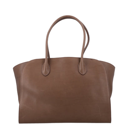 The Row Polished Saddle Calfskin Marlo 14 Tawny Brown 1 of 8