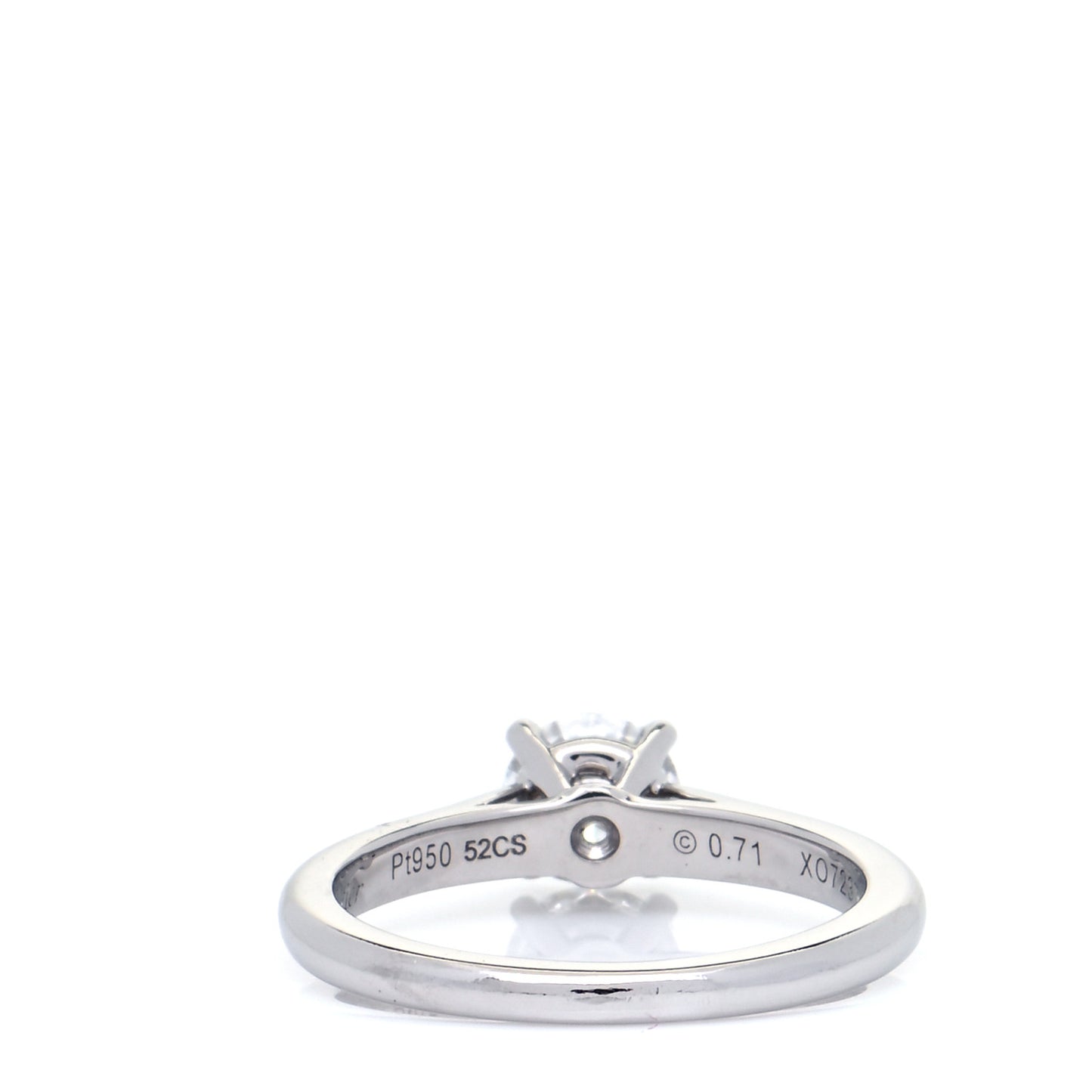 Platinum Diamond .71ct Solitaire 1895 Engagement Ring 52 6