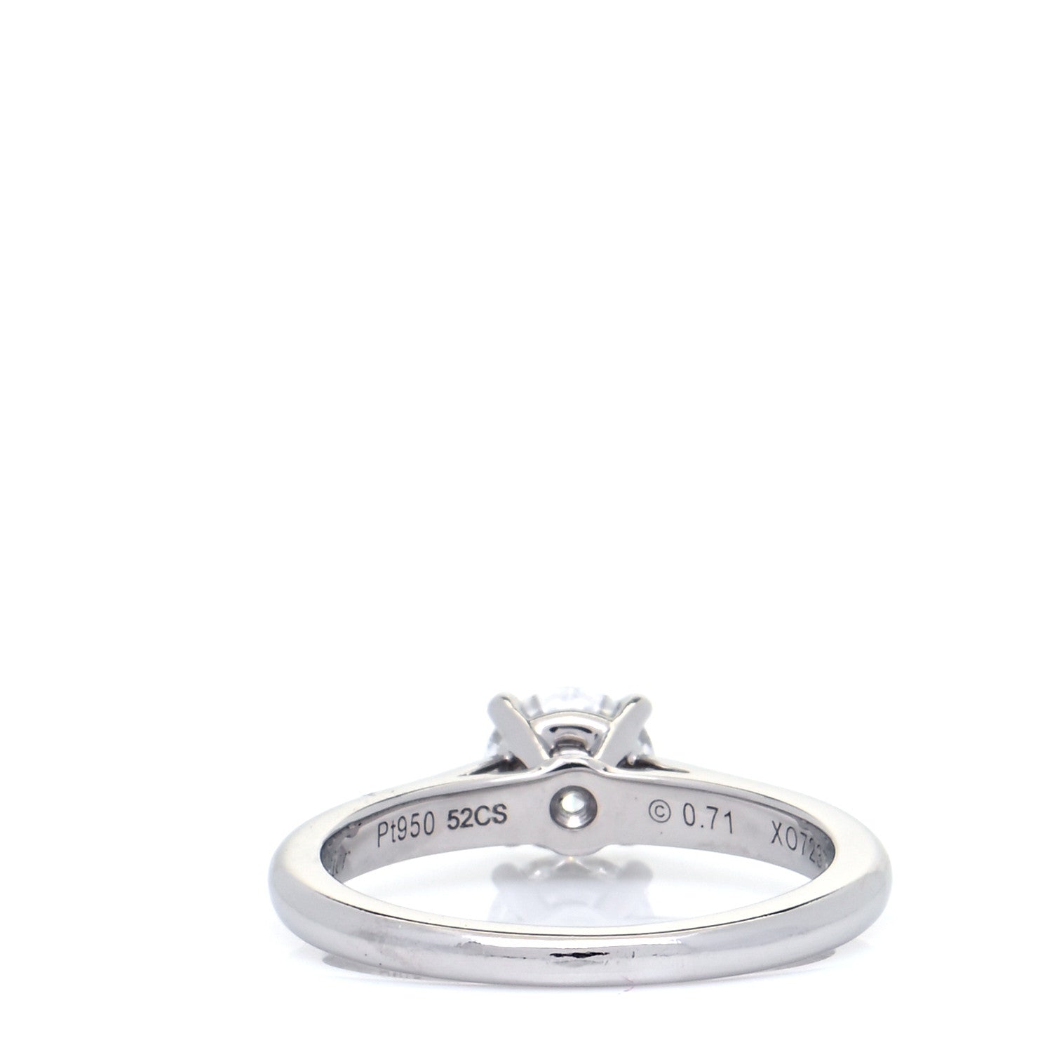 Cartier Platinum Diamond .71ct Solitaire 1895 Engagement Ring 52 6 3 of 10