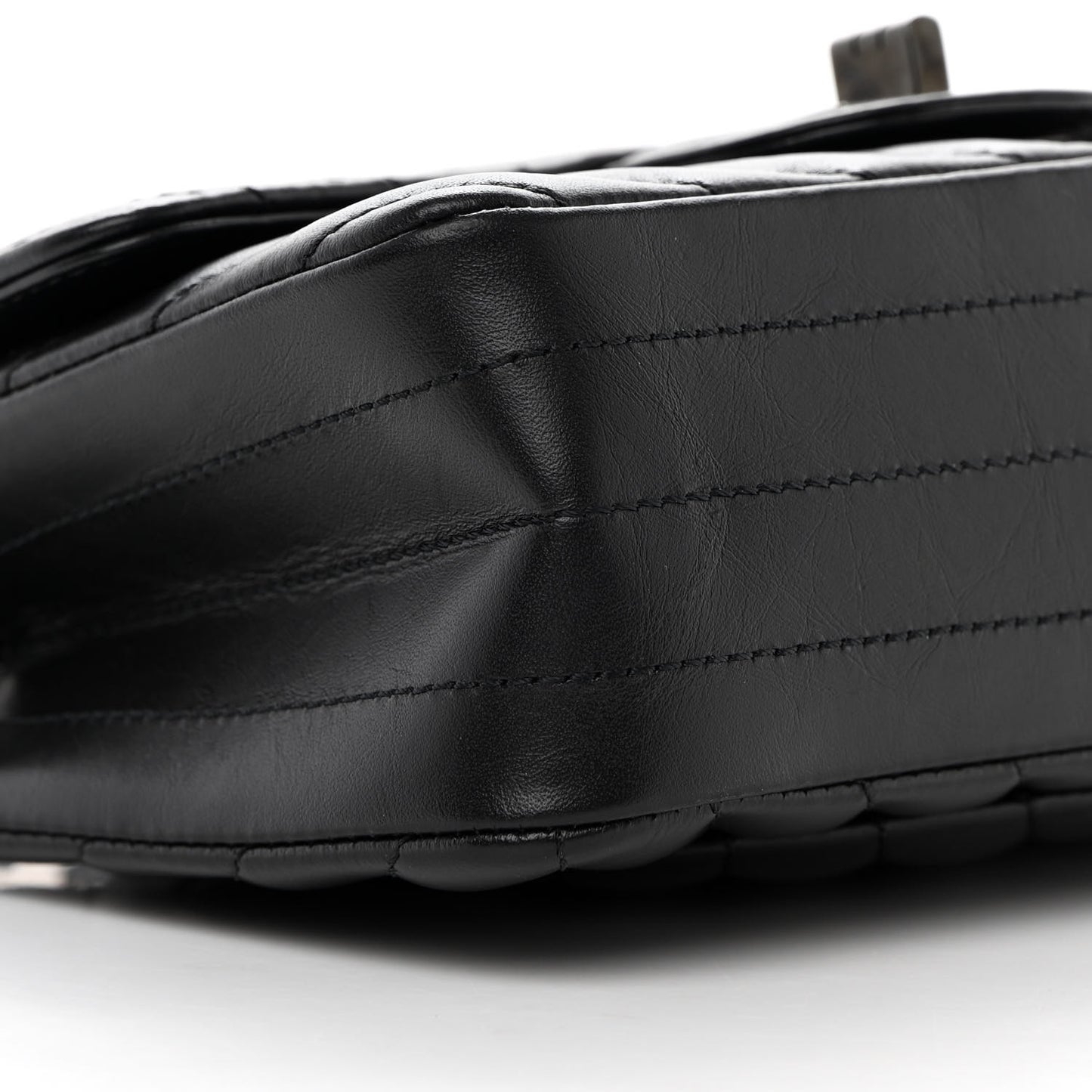 Aged Calfskin Chevron Quilted 2.55 Reissue Mini Flap So Black