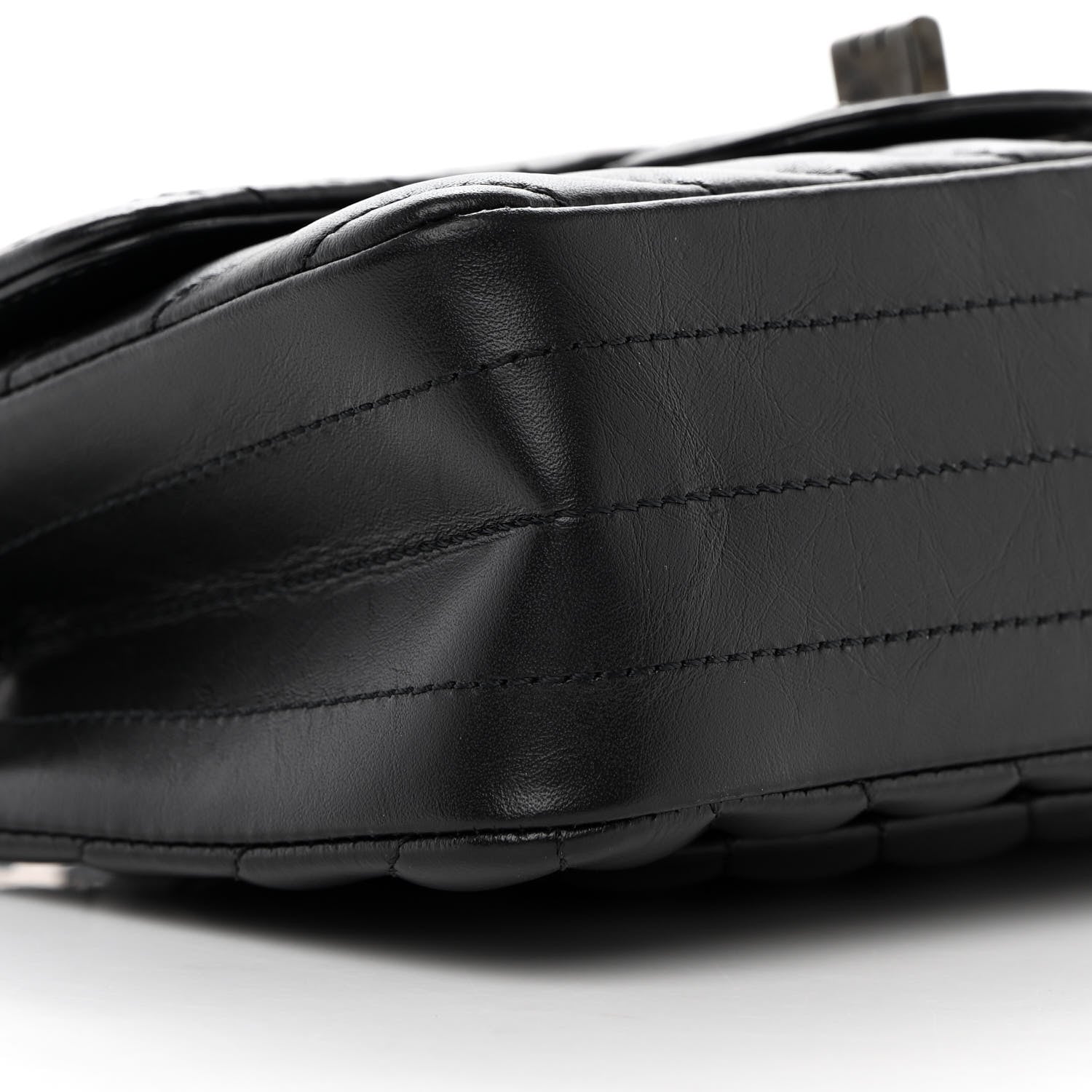 Chanel Aged Calfskin Chevron Quilted 2.55 Reissue Mini Flap So Black 9 of 12