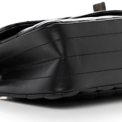 Chanel Aged Calfskin Chevron Quilted 2.55 Reissue Mini Flap So Black 9 of 12