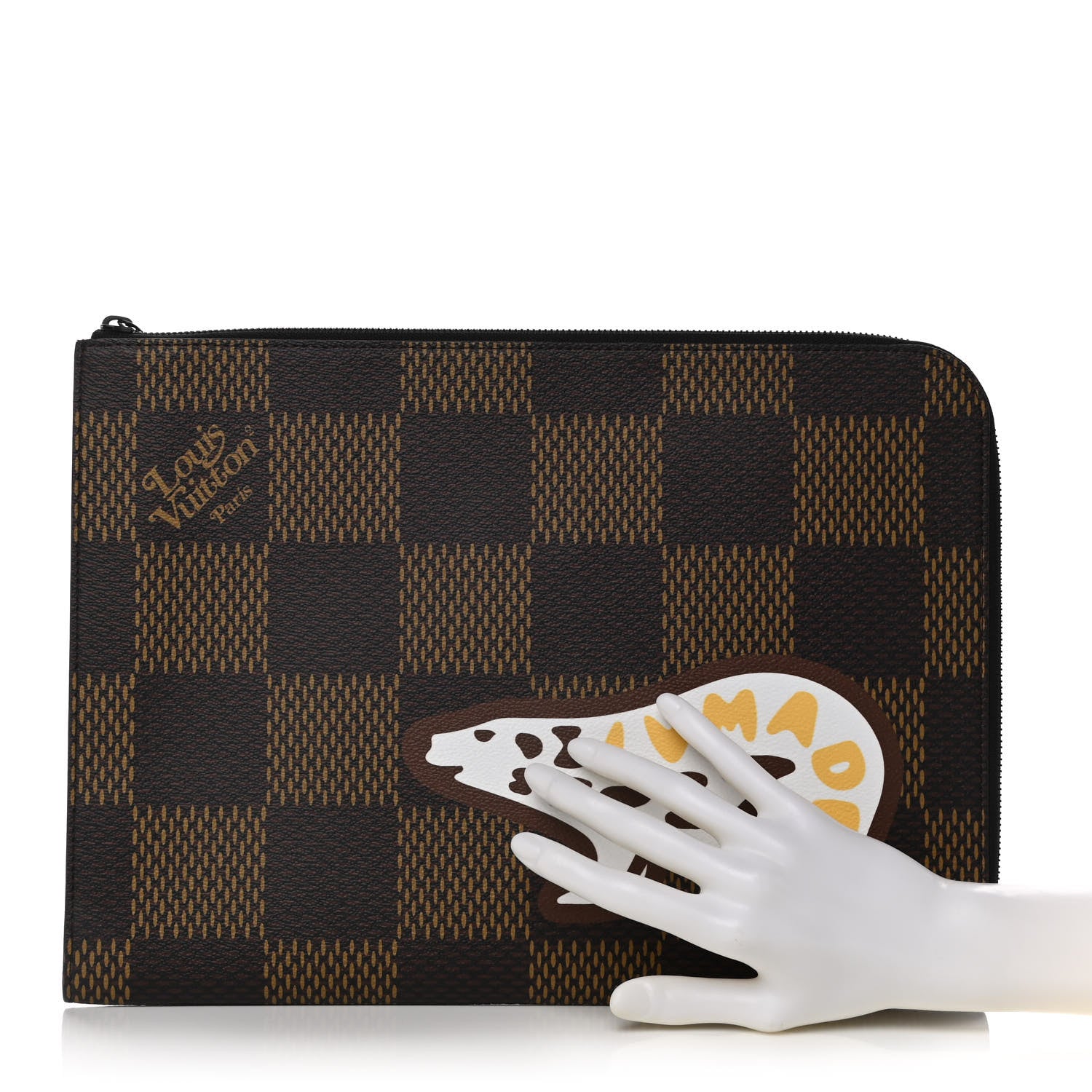 Louis Vuitton X NIGO Giant Damier Ebene Bear Pochette Jour GM 2 of 8