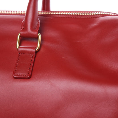 Saint Laurent Calfskin Classic Duffle 12 Red 11 of 12
