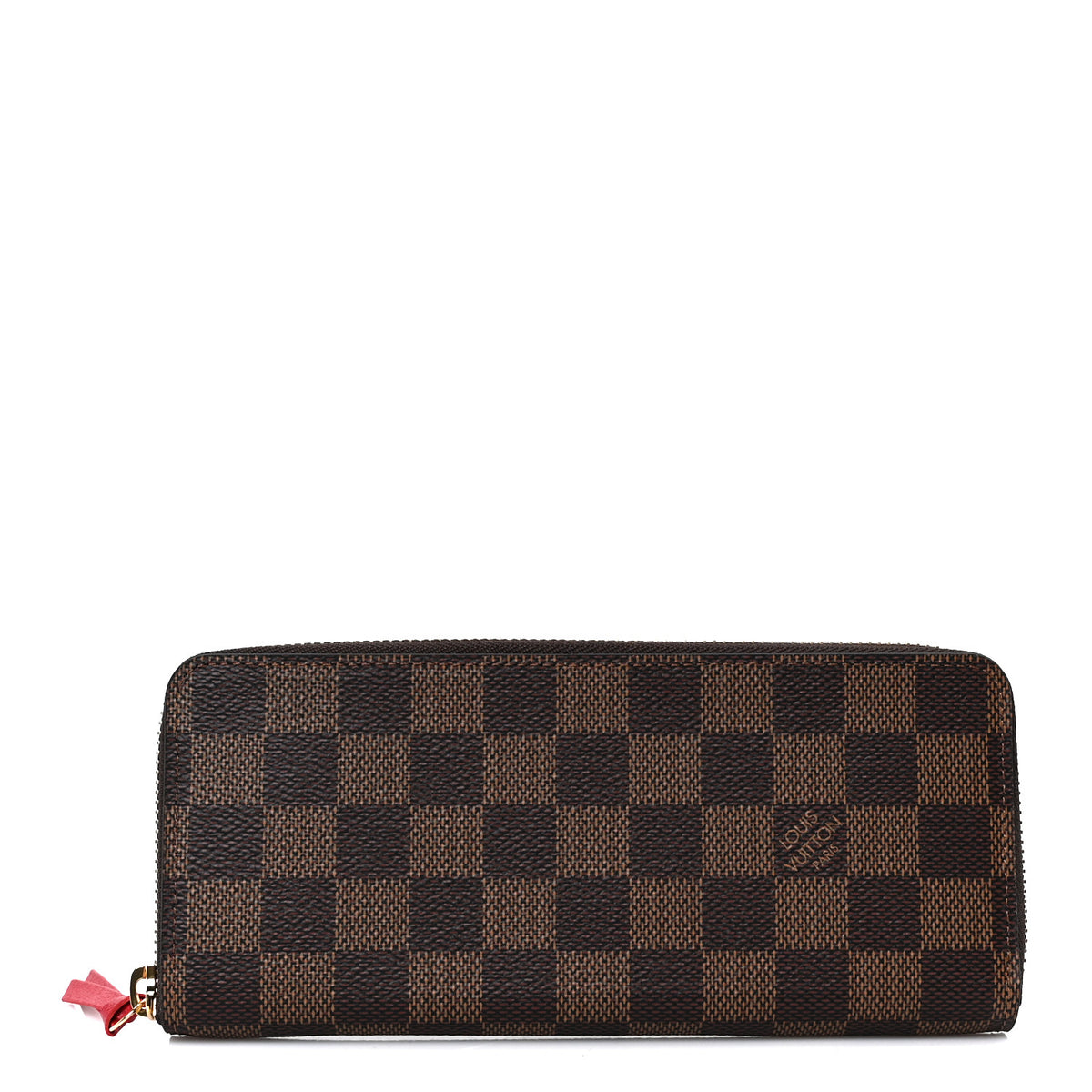 Damier Ebene Clemence Wallet Cherry