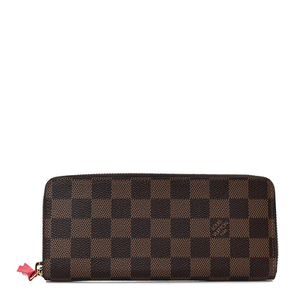 Louis Vuitton Damier Ebene Clemence Wallet Cherry 1 of 9