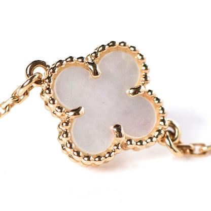 Van Cleef & Arpels 18K Yellow Gold Mother of Pearl Sweet Alhambra Bracelet 5 of 5