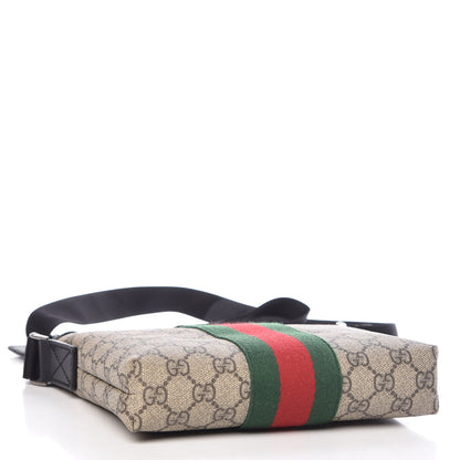 Gucci GG Supreme Monogram Web Messenger Bag Black 4 of 9
