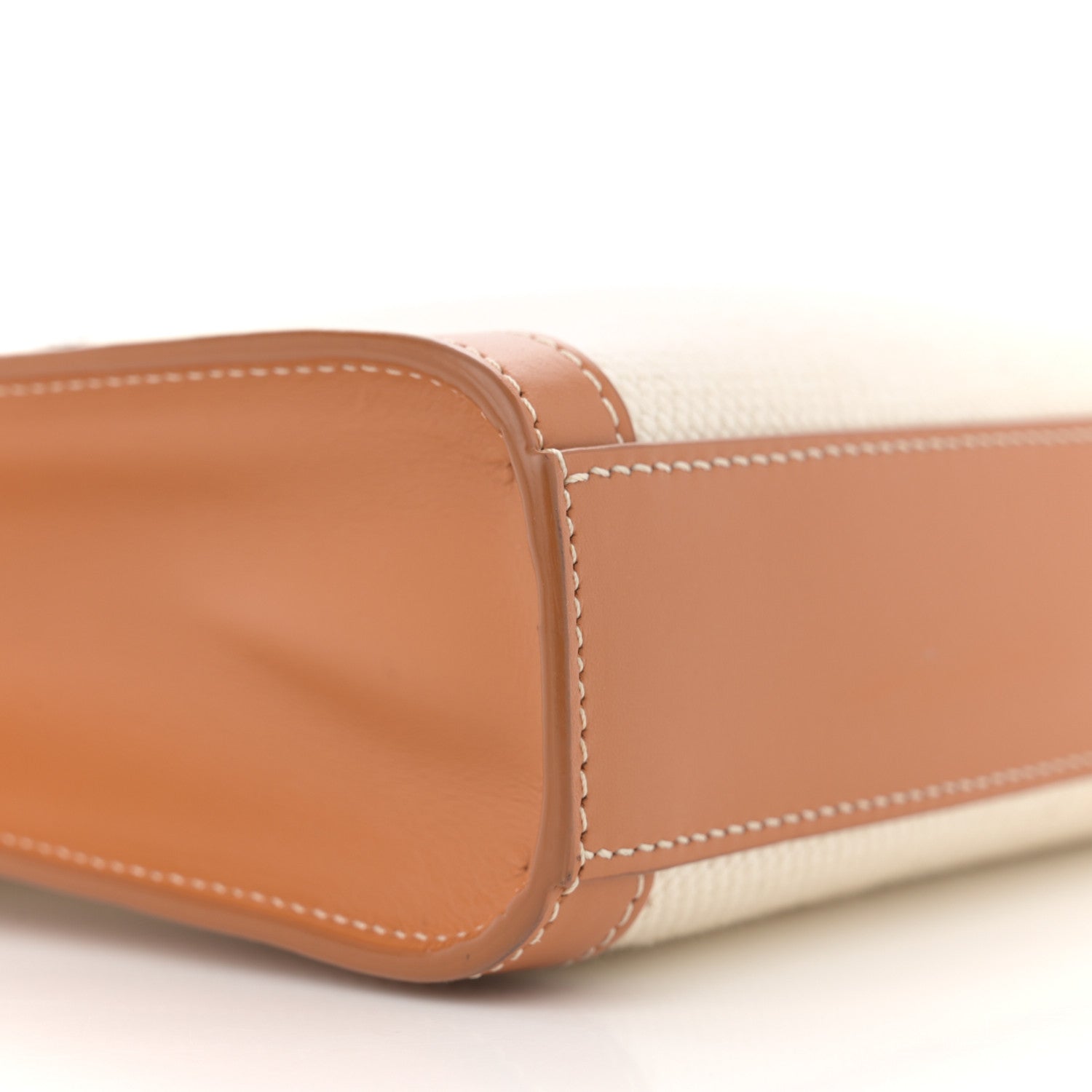 Celine Canvas Calfskin Mini Vertical Cabas Natural Tan 9 of 11
