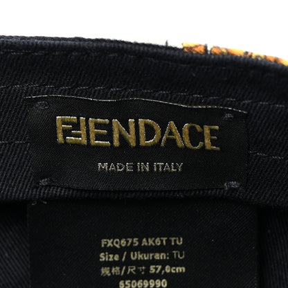 Fendi X VERSACE Silk FF Baroque Fendace Foulard Cap Gold 9 of 11