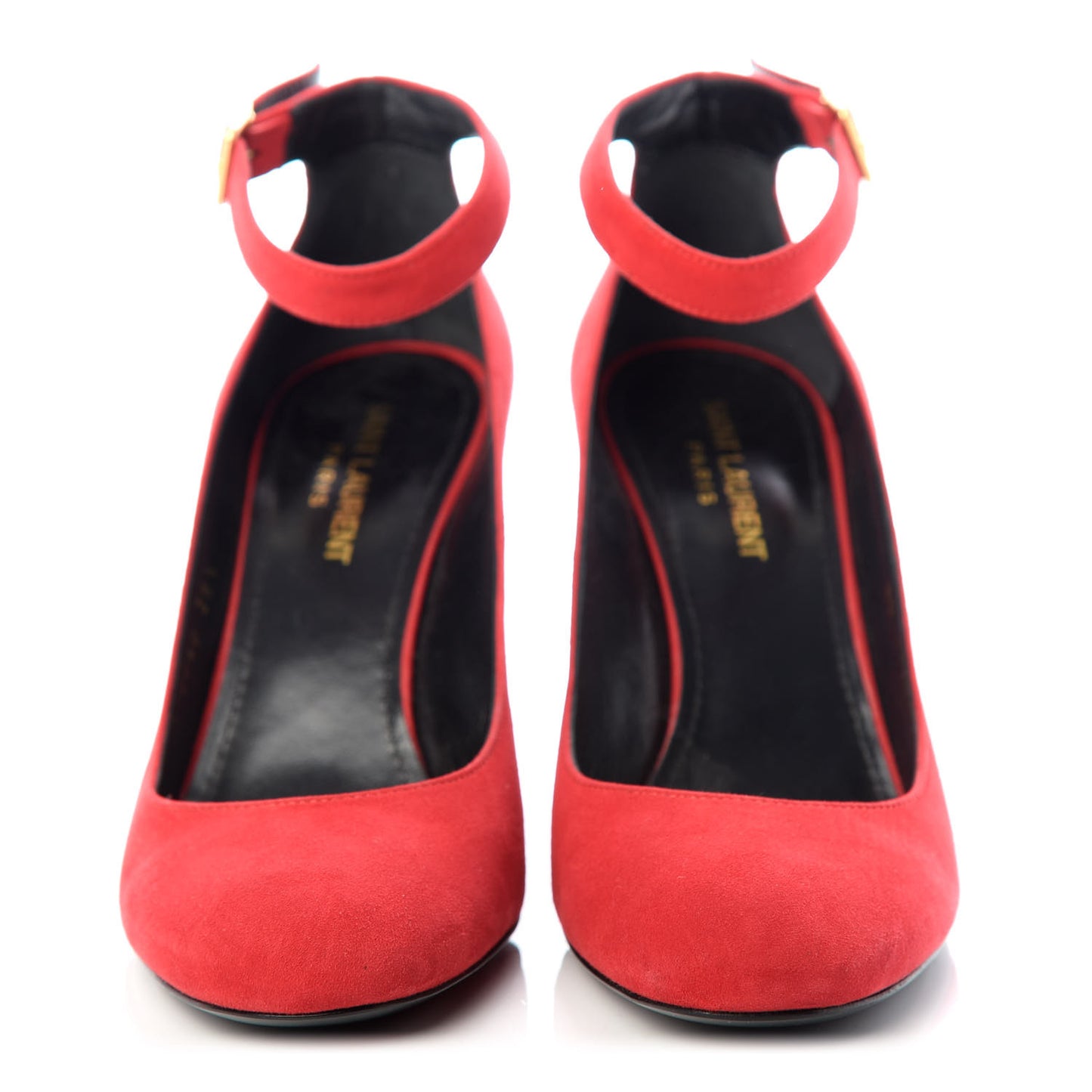 Suede Loulou 70 Ankle Strap Pumps 38.5 Red