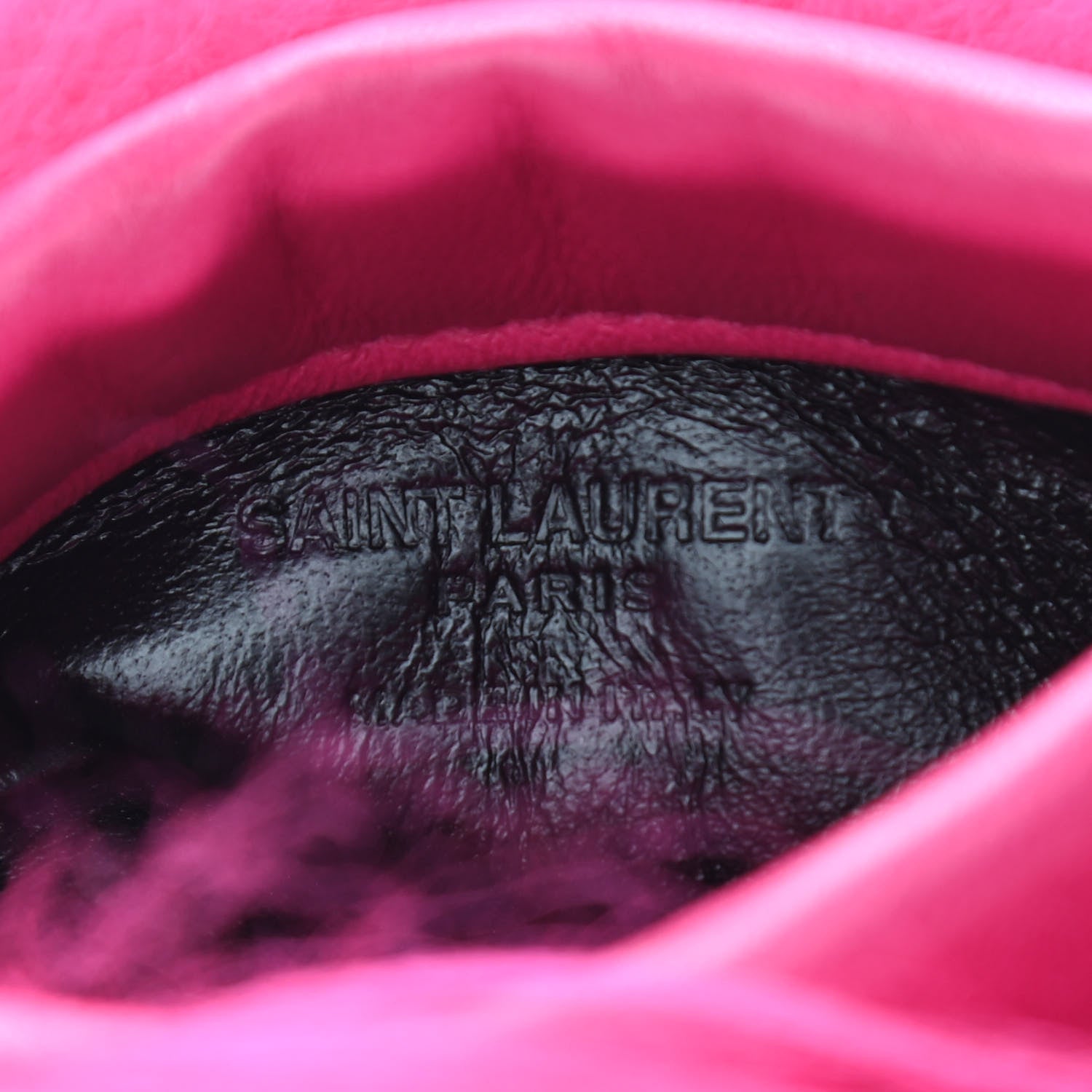 Saint Laurent Fur Mini Pac Pac Pouch On Chain Fuchsia 6 of 6