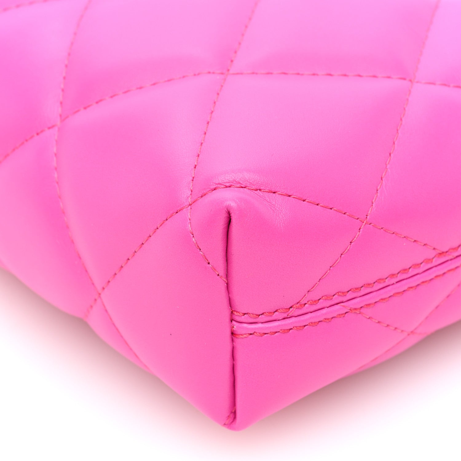 Balenciaga Nappa Calfskin Quilted XS Touch B Camera Shoulder Bag Fuchsia 9 of 9