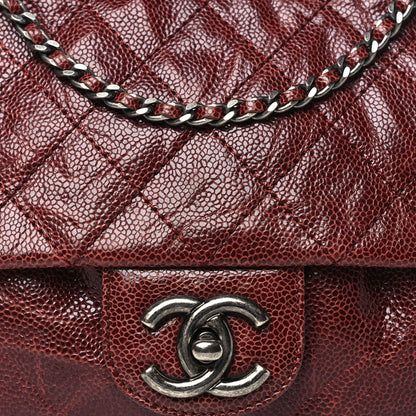 Chanel Caviar Quilted Medium Elastic Flap Bordeaux 8 of 11