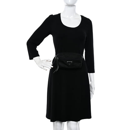 Prada Tessuto Nylon Saffiano Belt Bag Black 2 of 11