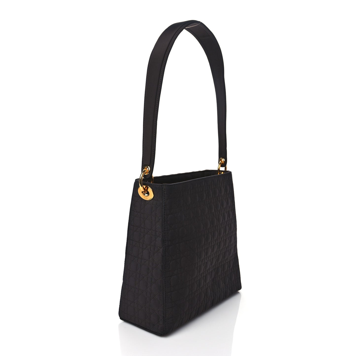 Nylon Cannage Shoulder Bag Marron Fonce