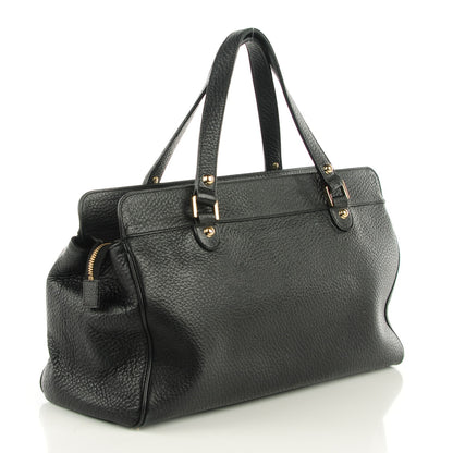 Gucci Leather Blondie Web Satchel Black 3 of 7