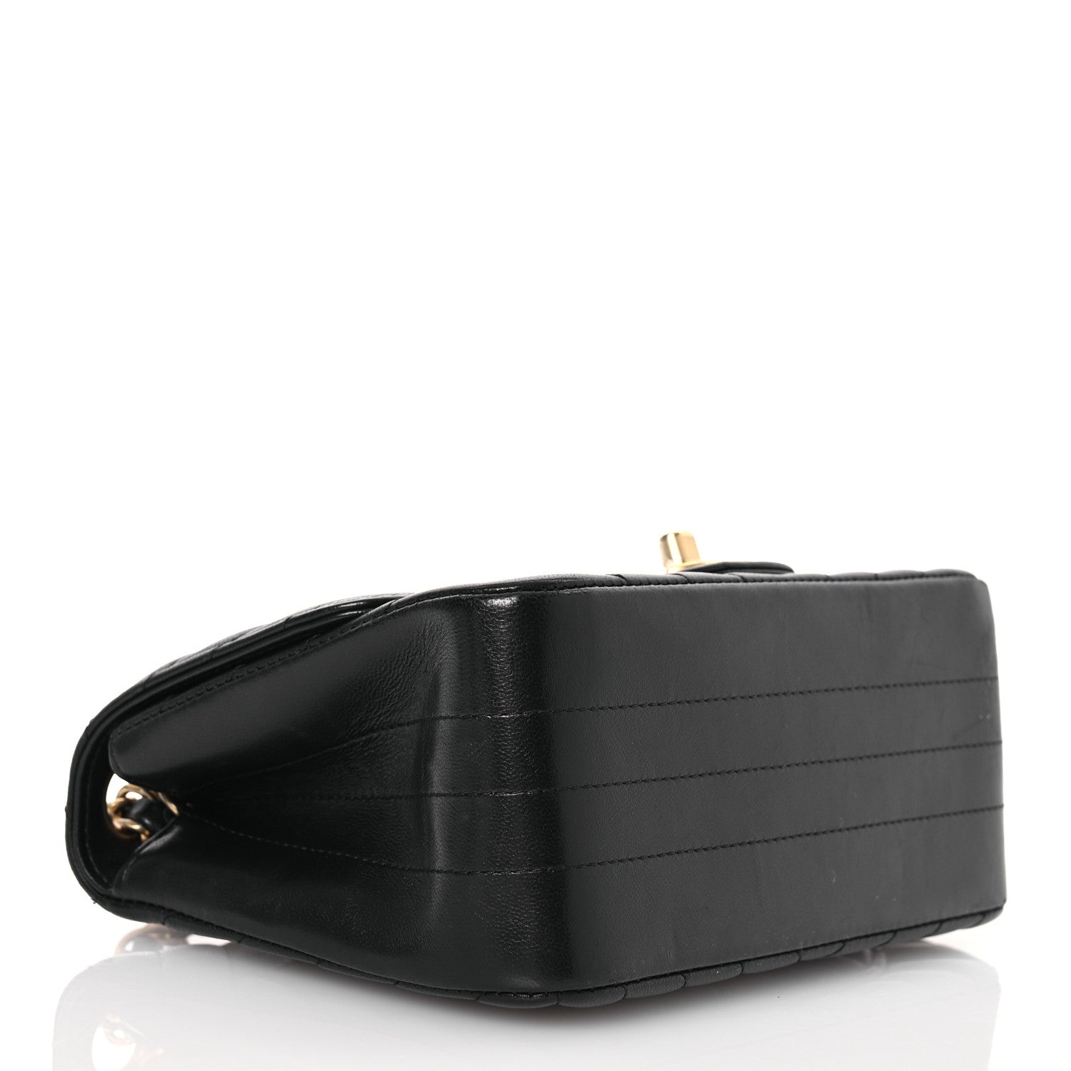 Chanel Lambskin Chevron Quilted Mini Square Flap Black 4 of 13