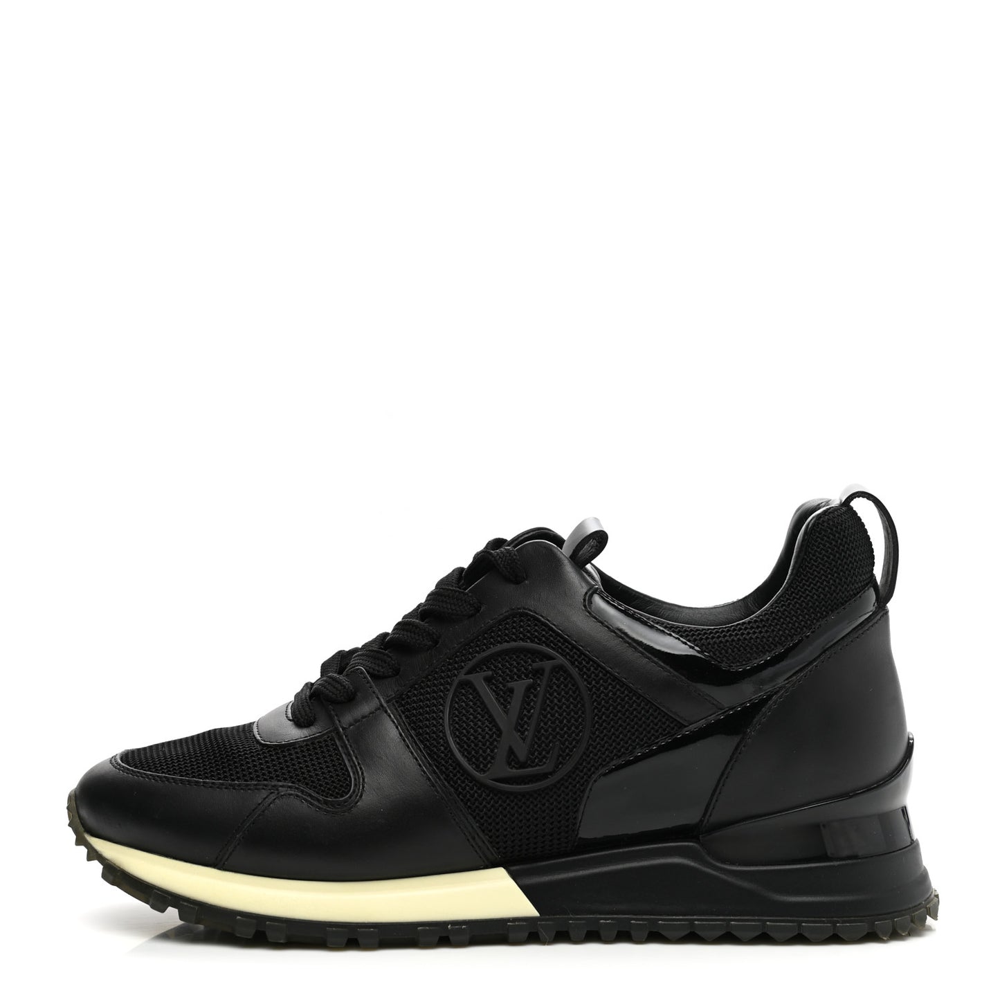 Calfskin Run Away Sneakers 36 Black