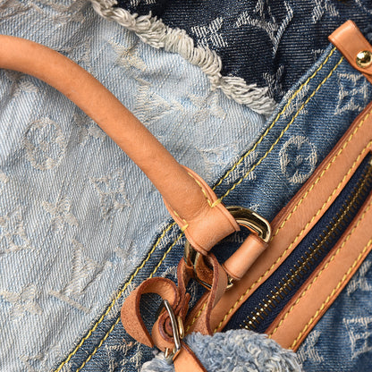 Louis Vuitton Denim Patchwork Cabby Tote Blue 13 of 16