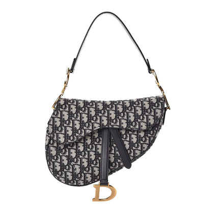 Christian Dior Oblique Saddle Bag Blue 1 of 10