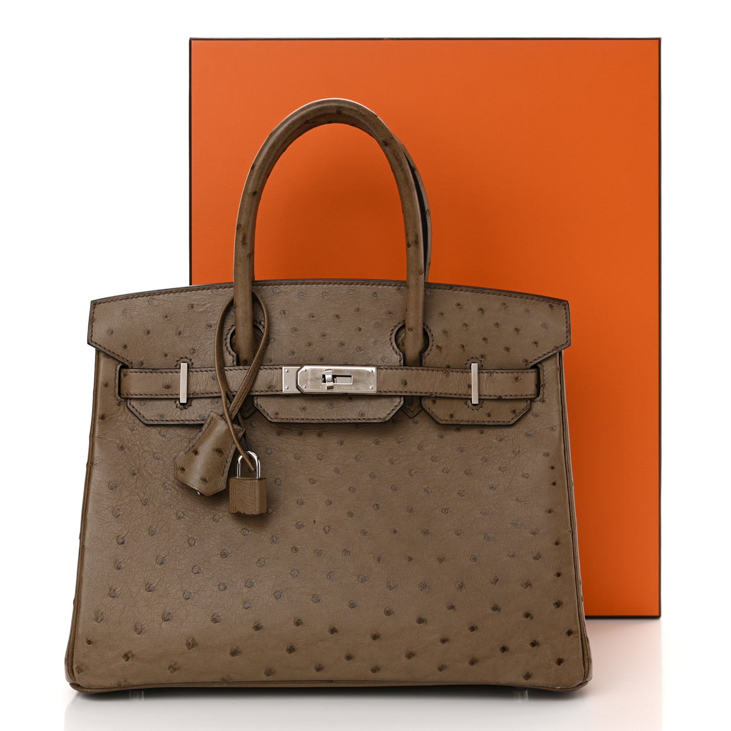 Hermes Ostrich Birkin 30 Mousse 15 of 15