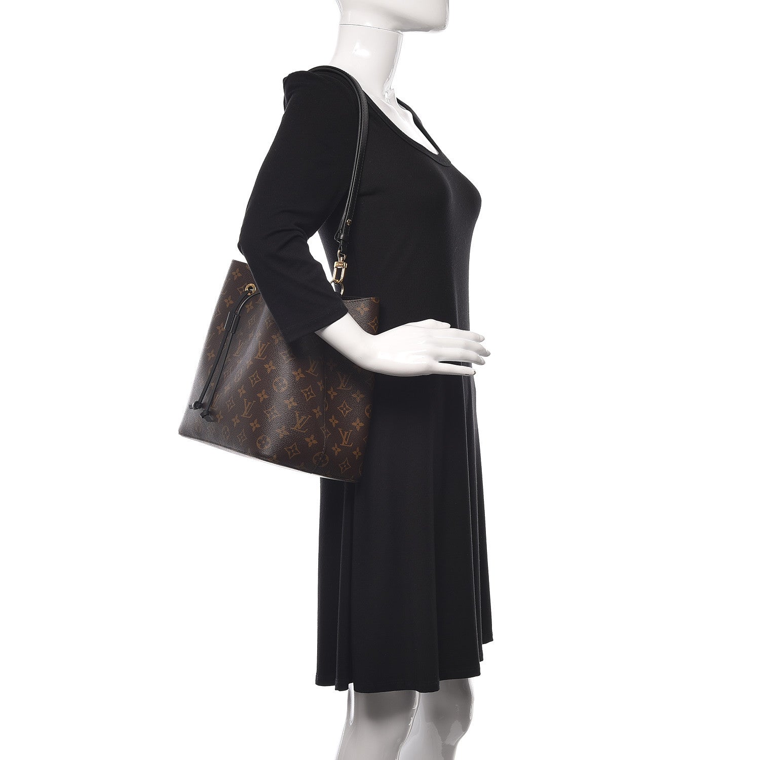 Louis Vuitton Monogram Neonoe MM Black 2 of 10