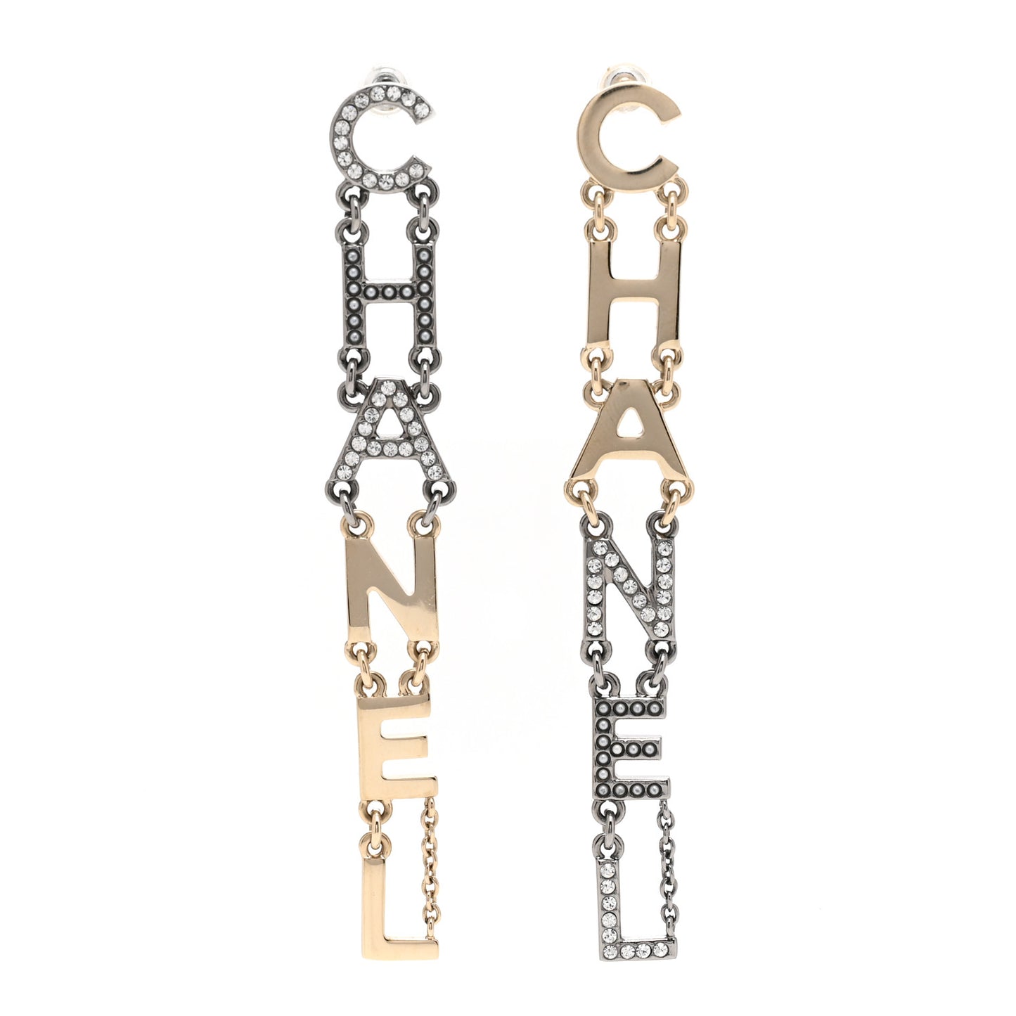 Crystal Pearl Chanel Bright Young Things Earrings Gold Ruthenium