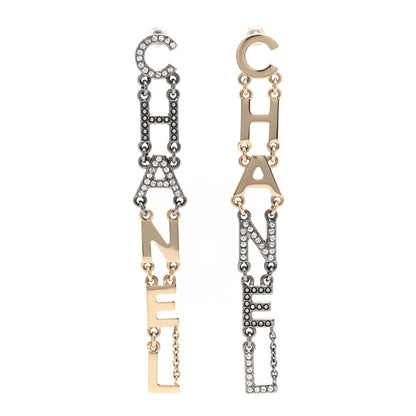 Chanel Crystal Pearl Chanel Bright Young Things Earrings Gold Ruthenium 1 of 4