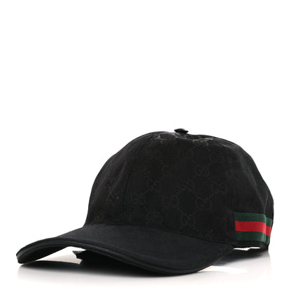 Gucci Monogram Web Baseball Hat XXL Black 1 of 8