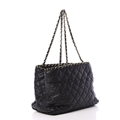 Chanel Calfskin Quilted Small Chain Me Tote Black 2 of 9