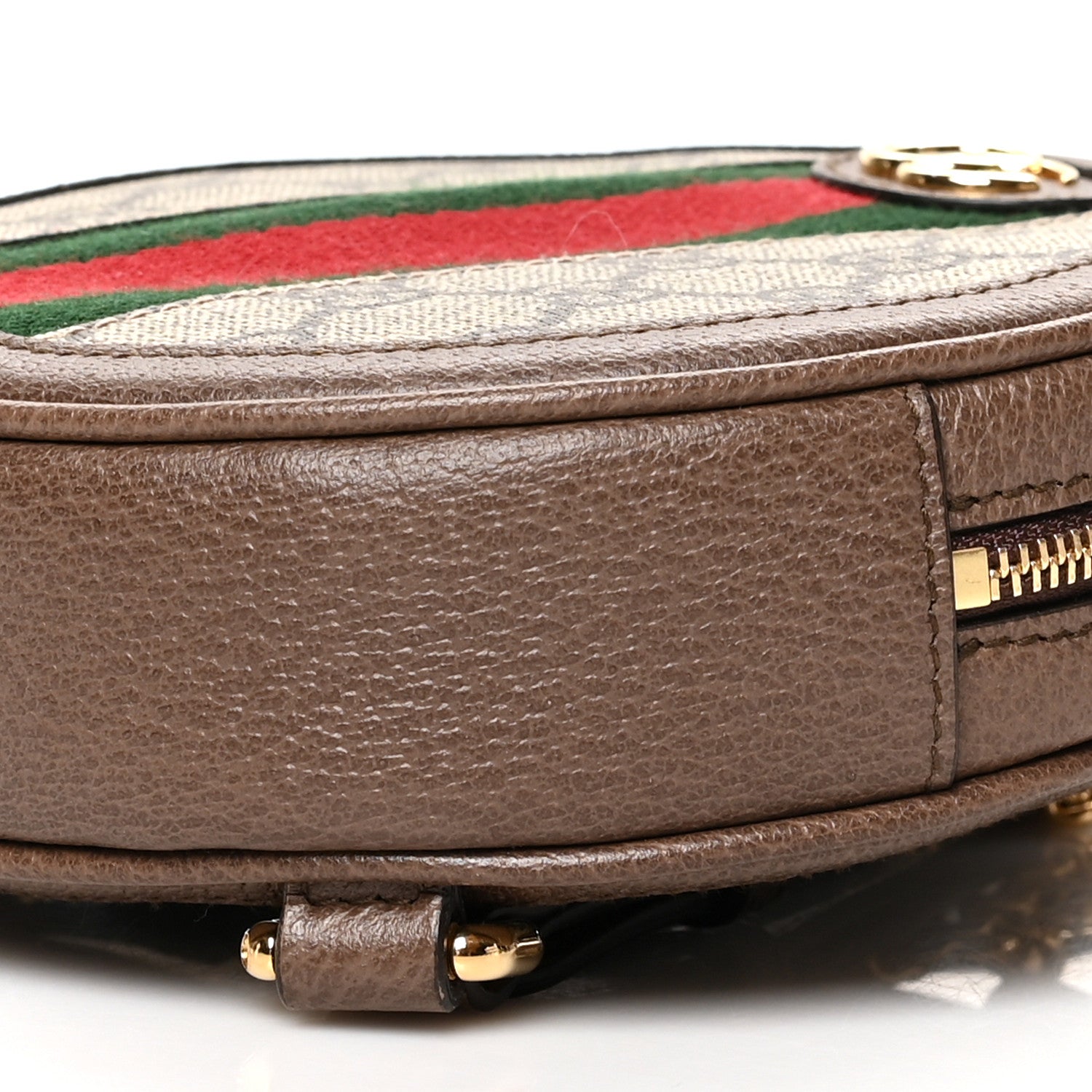Gucci GG Supreme Monogram Web Mini Ophidia Round Backpack Brown 9 of 9