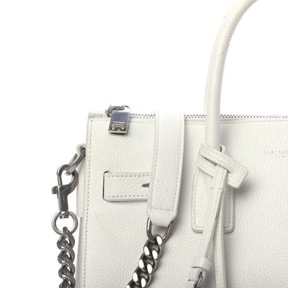 Saint Laurent Grained Calfskin Baby Supple Sac De Jour White 17 of 22