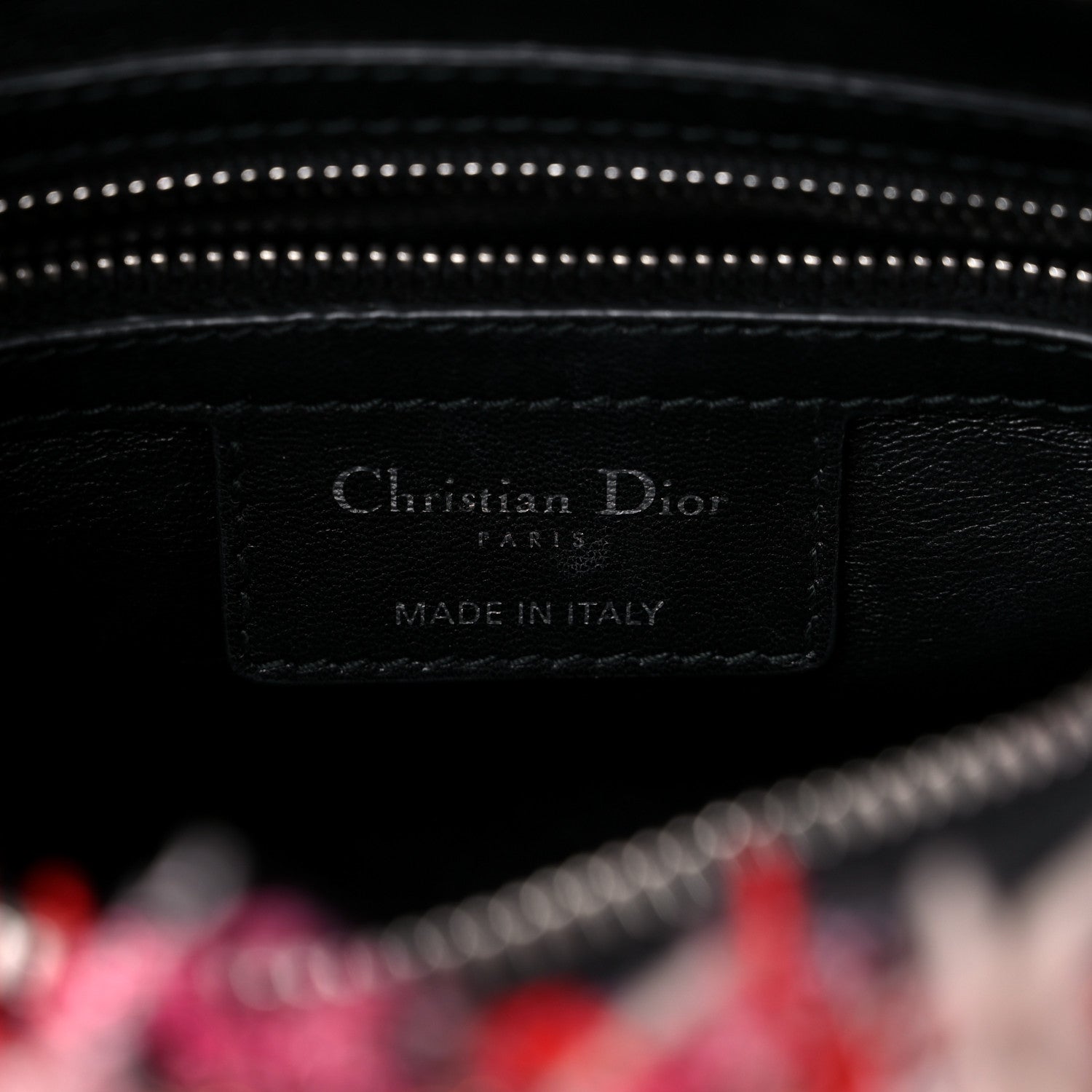 Christian Dior Tweed Fringe Cannage Embroidered Medium Lady Dior Pink Black Multicolor 6 of 12