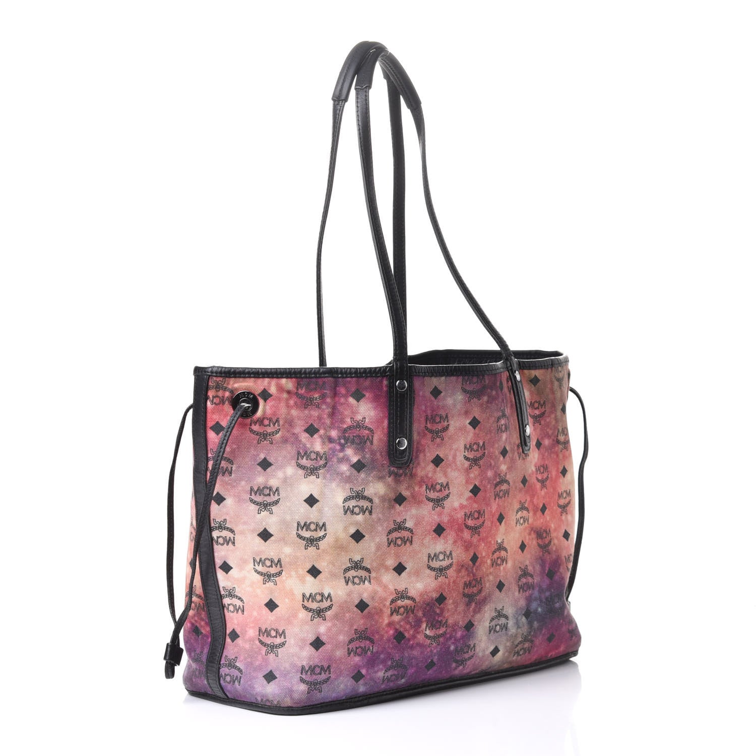 MCM Metallic Galaxy Visetos Medium Project Reversible Shopper Tote Black Multicolor 6 of 9
