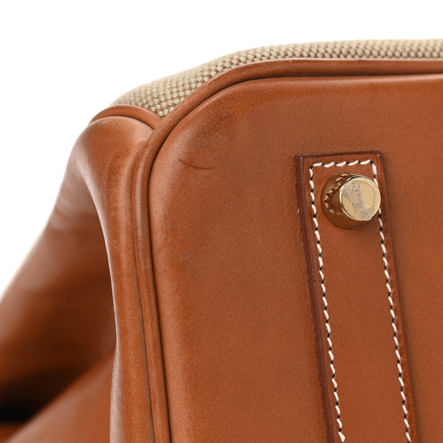 Toile Natural Barenia Flag Birkin 35 Fauve