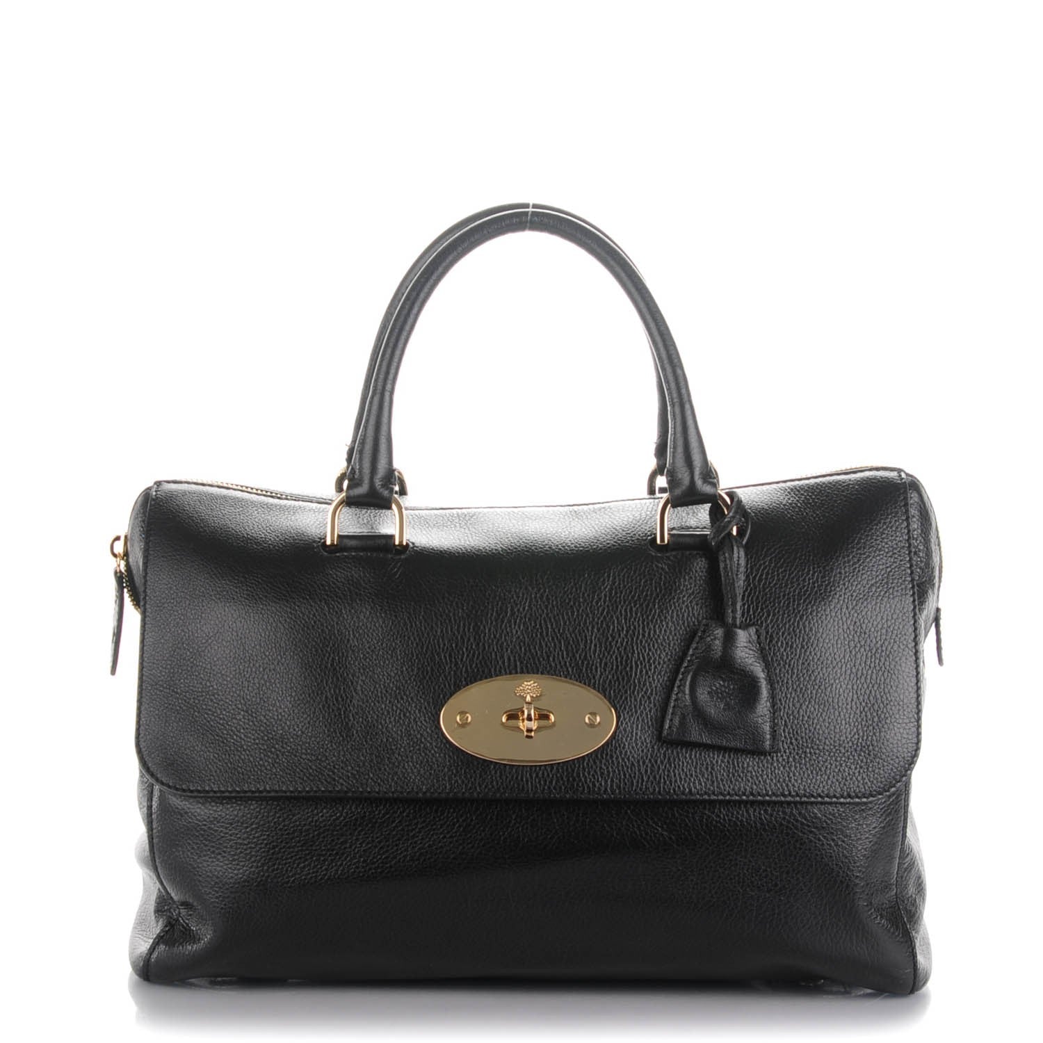 Mulberry Glossy Goatskin Medium Del Rey Satchel Black 1 of 8