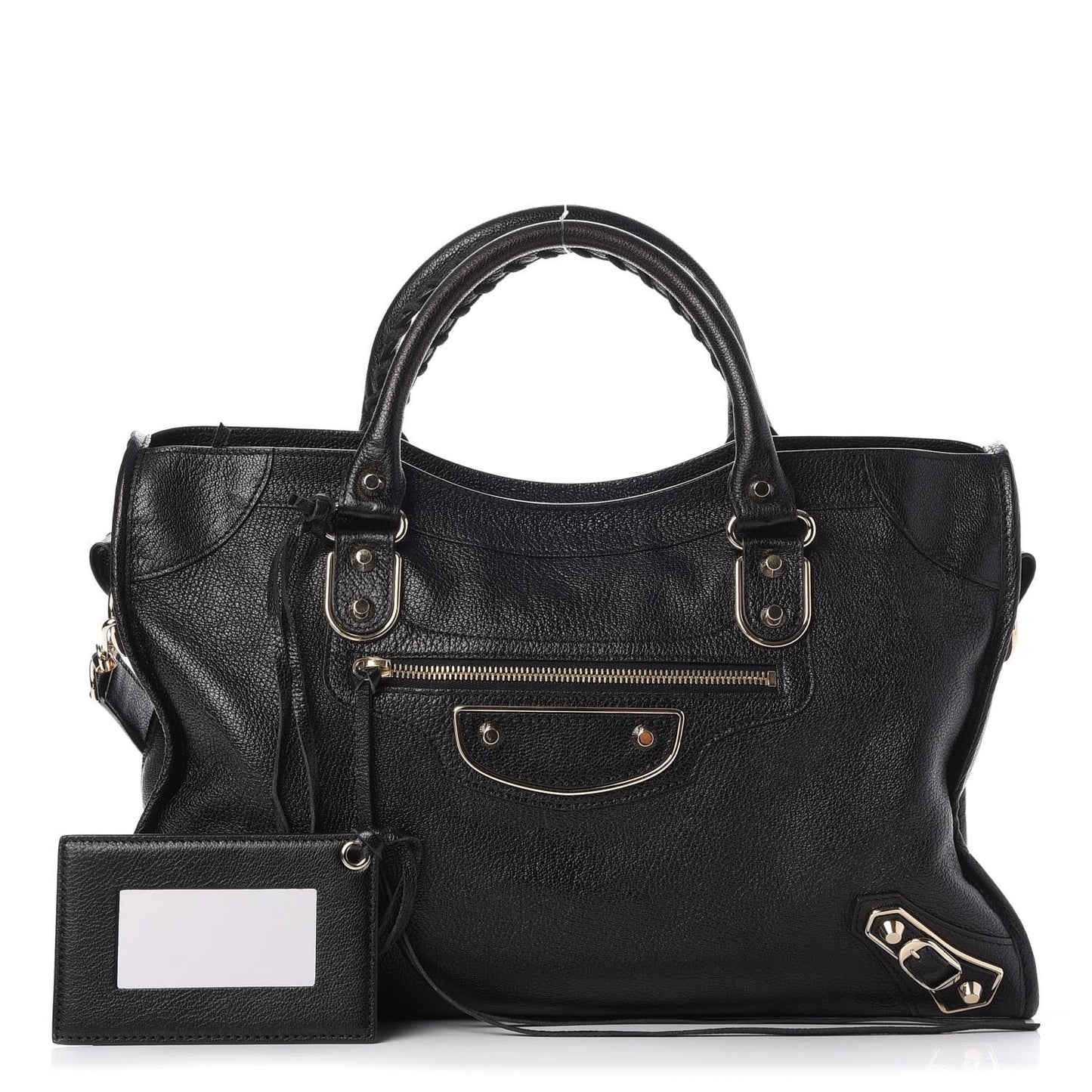 Chevre Gold Metallic Edge Hardware City Black
