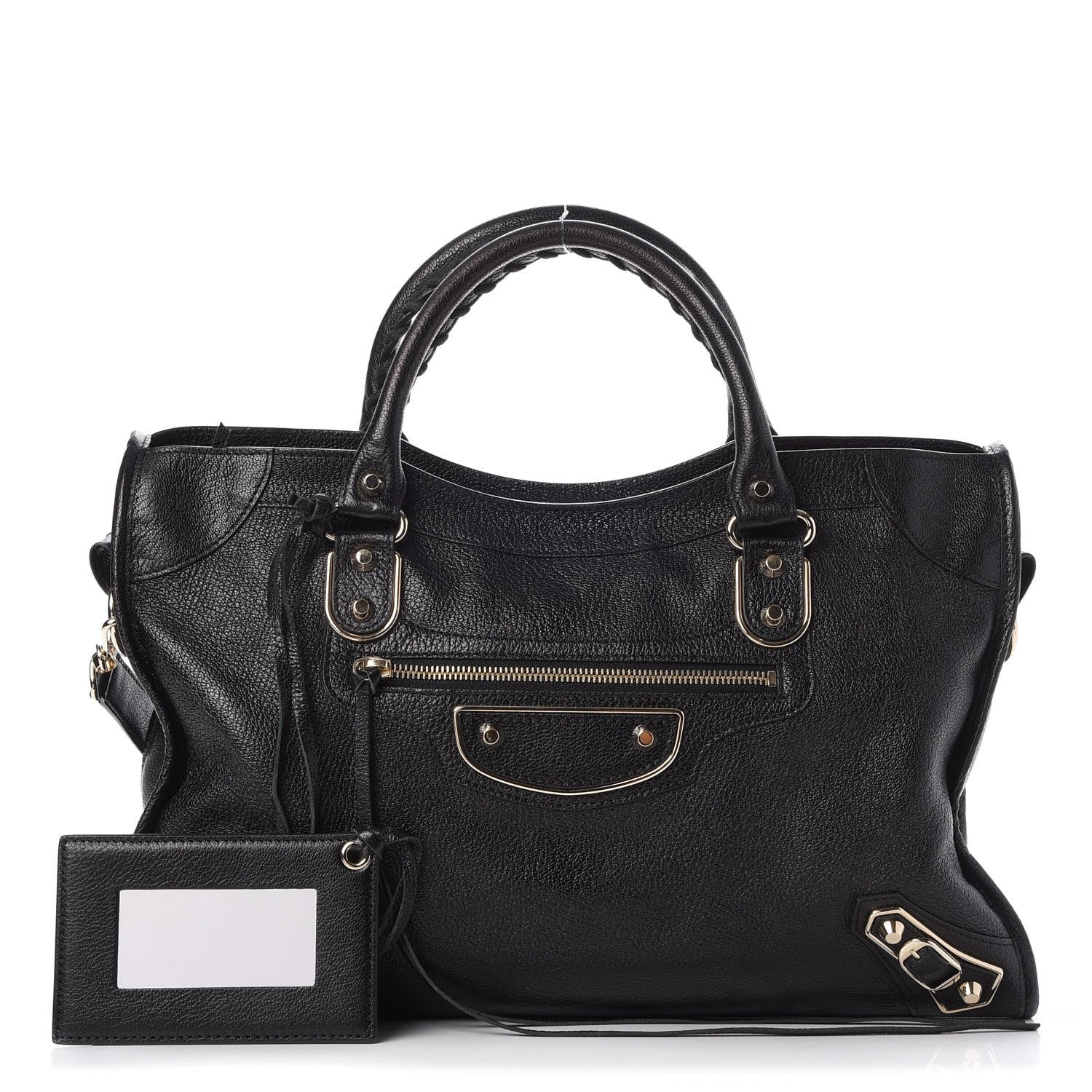 Balenciaga Chevre Gold Metallic Edge Hardware City Black 1 of 7
