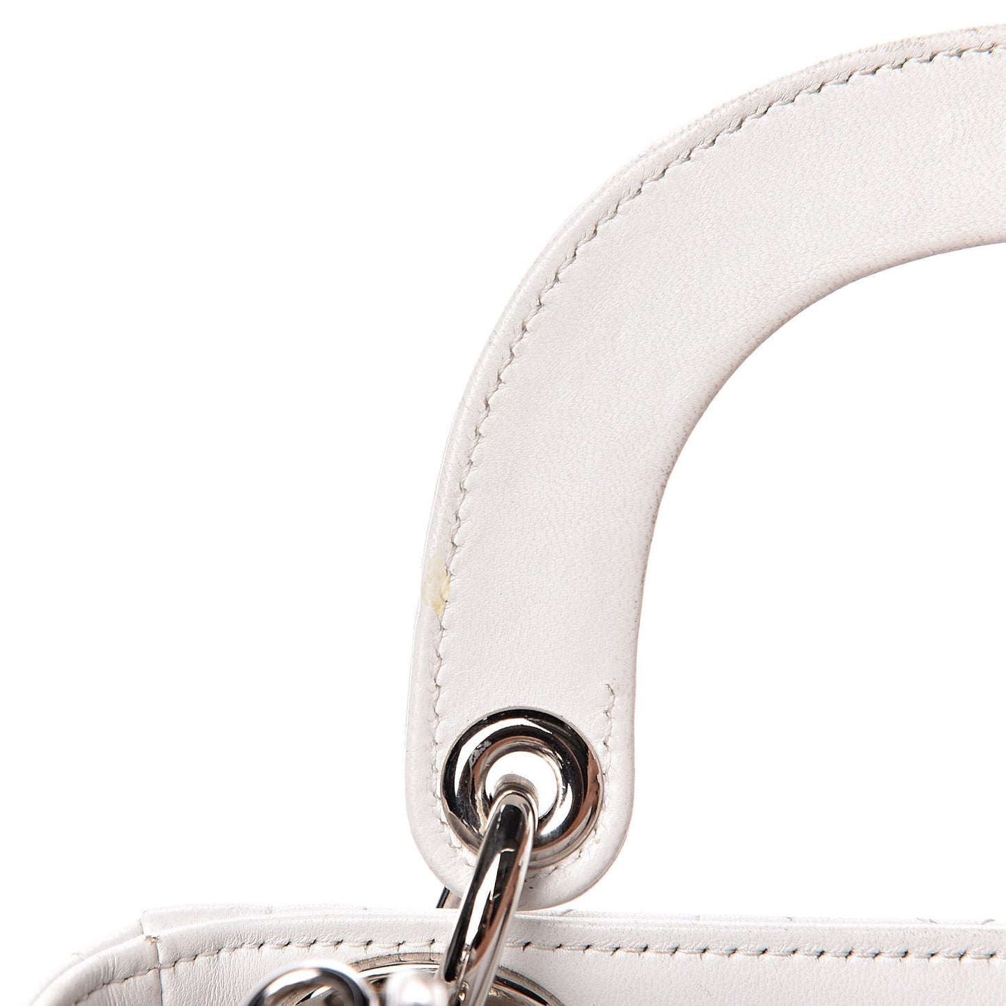 Lambskin Cannage Mini Lady Dior White