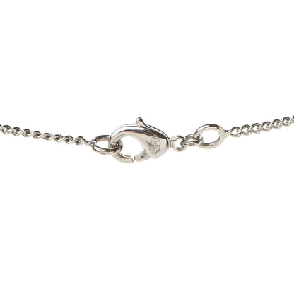 Chanel Crystal CC Camellia Necklace Silver 7 of 8