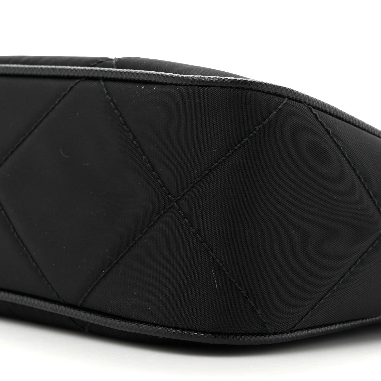 Prada Re-Nylon Saffiano Quilted Mini Re-Edition 1995 Chaine Shoulder Bag Black 8 of 9