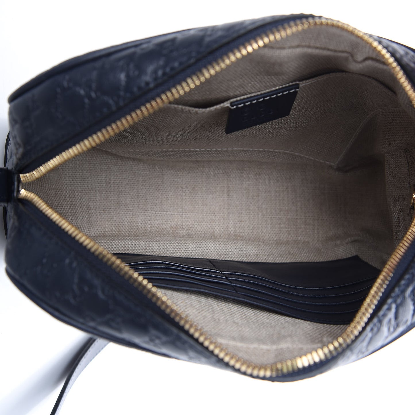 Soft Microguccissima Mini Bree Messenger Bag Blue