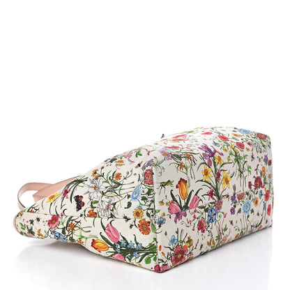 Gucci Canvas Flora Floral Medium Jolicoeur Tote White 4 of 9