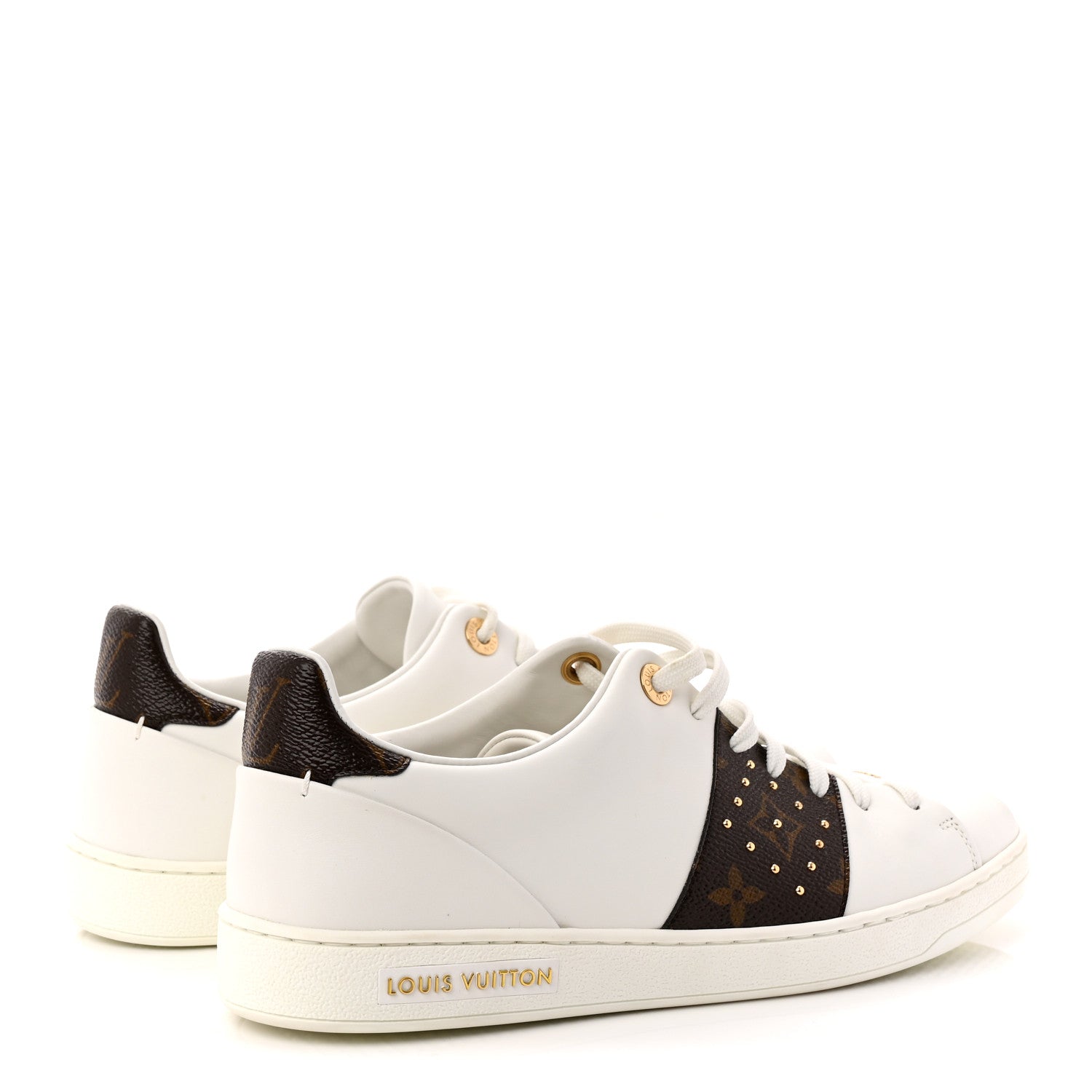 Louis Vuitton Calfskin Monogram Stud Front Row Sneaker 39 White 4 of 11